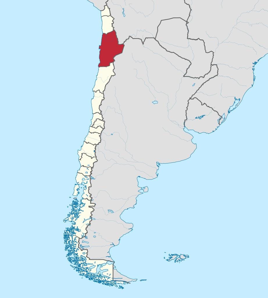 ਨਕਸ਼ਾ ਦੇ antofagasta ਚਿਲੇ