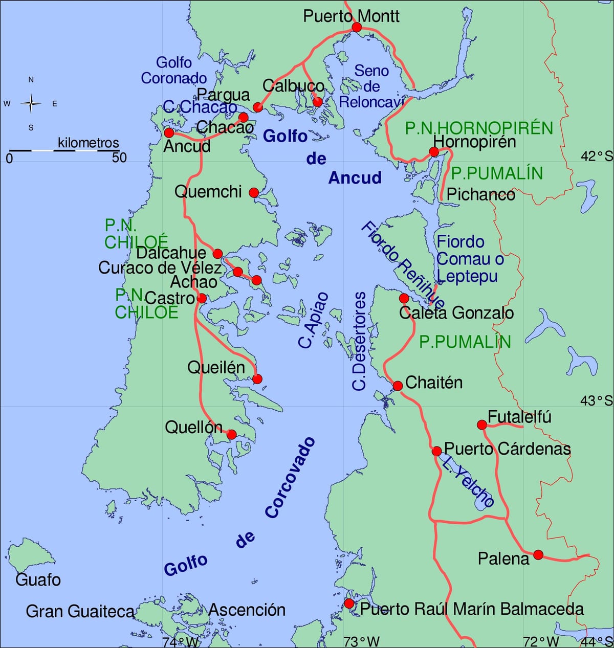 ਨਕਸ਼ਾ ਦੇ chiloe ਚਿਲੇ