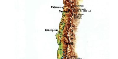 ਨਕਸ਼ਾ ਚਿਲੇ ਦੇ topographic
