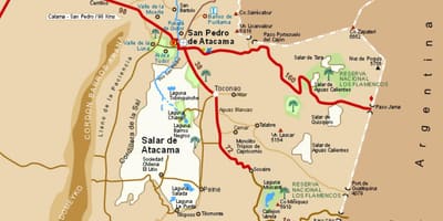 ਨਕਸ਼ਾ ਦੇ atacama ਚਿਲੇ
